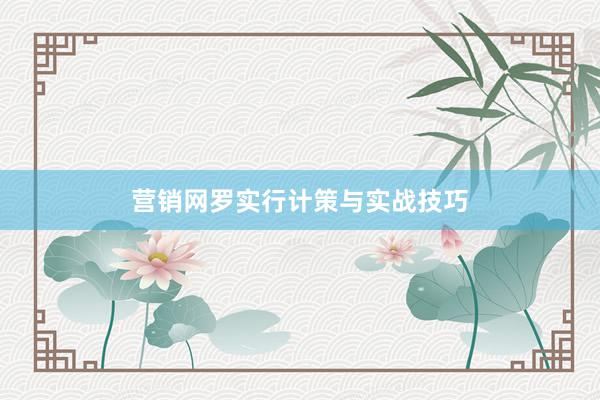 营销网罗实行计策与实战技巧